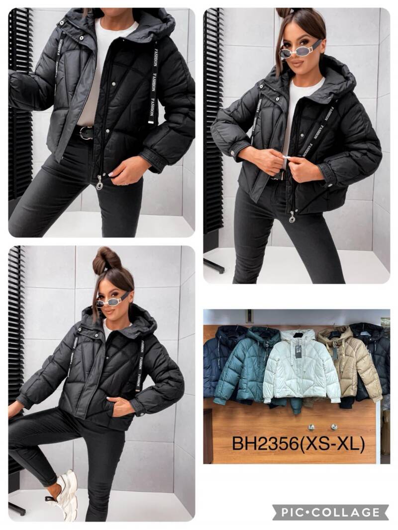  Kurtki damskie zimowe Roz XS-XL, 1 Kolor Paczka 5 szt